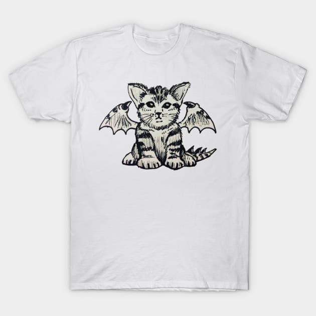 Devil Kitty T-Shirt by Fatmancomics